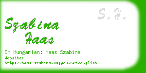 szabina haas business card